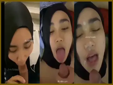 Jilbab Cantik Imut Doyan Nyepong Kena Crot Di Muka Backdrop
